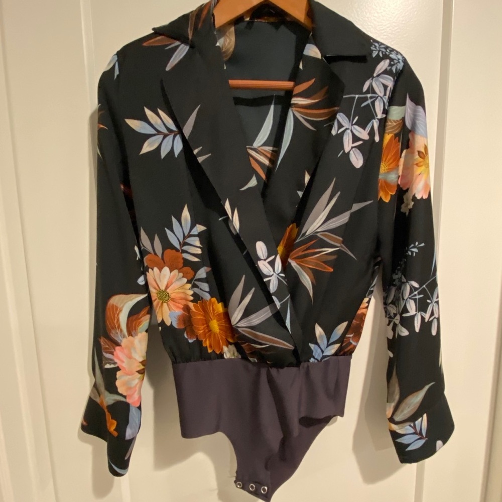Zara Floral Bodysuit NWT